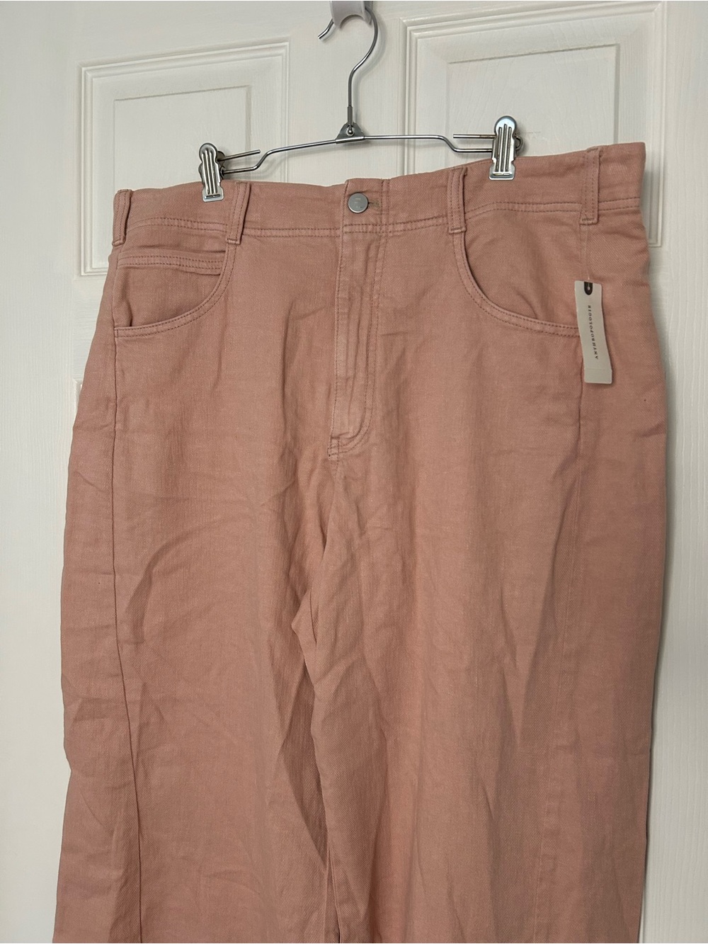 Anthropologie Pilcro Adi Linen Blend Mid-Rise Flare Pants - Picture 3 of 12